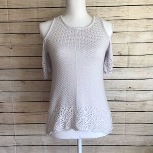 LC Lauren Conrad Knit Cold Shoulder Top Size Small